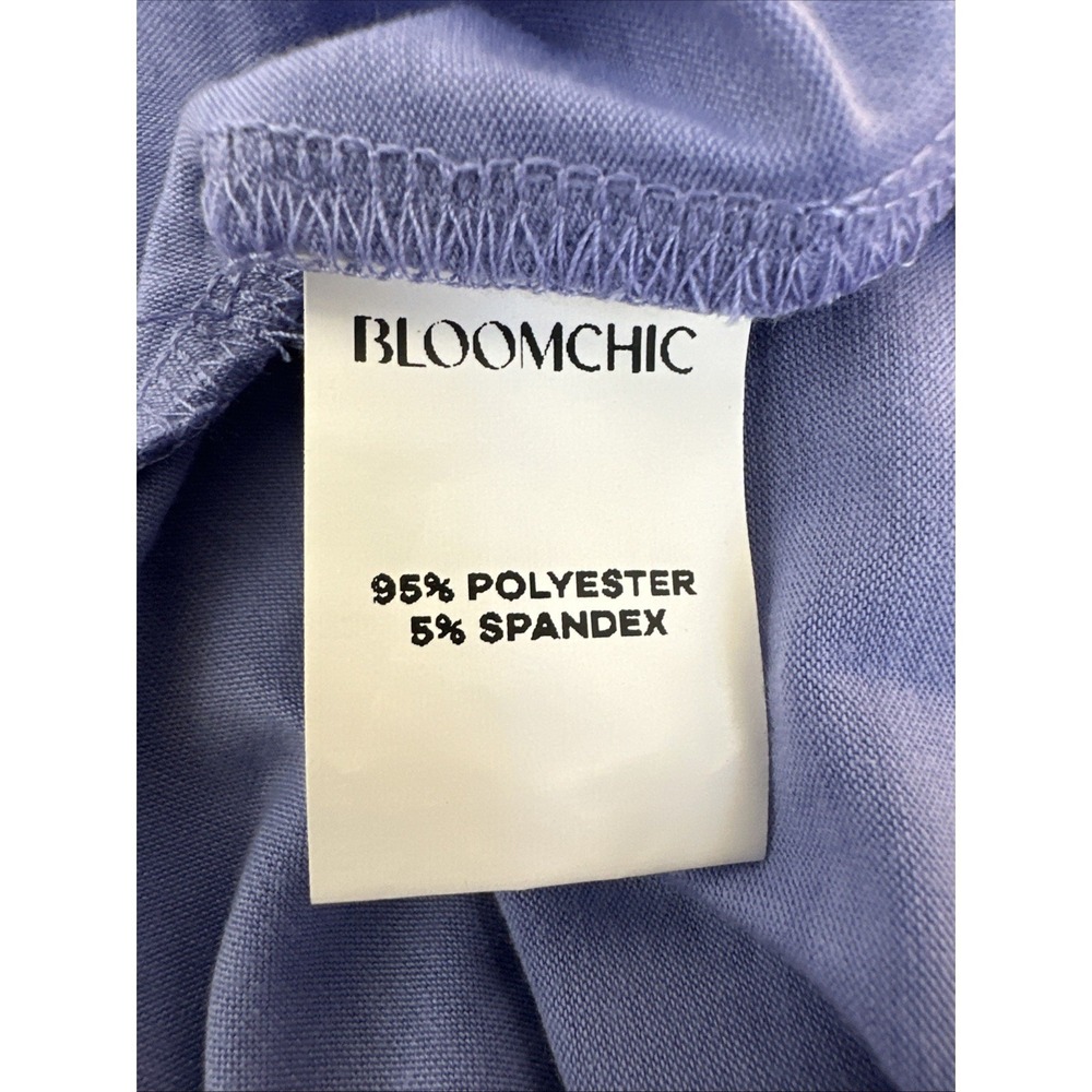 Bloomchic Tunic Top Womens Size‎ 26 Short Sleeve Purple Pullover Stretch Comfort - Picture 6 of 7